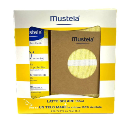 MUSTELA LATTE SOLARE SPF50+ 100ML + TELO MARE